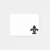 Monogram zwart-wit Fleur de Lis Post-it® Notes (Voorkant)