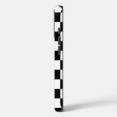 Monogram zwart wit geruit patroon Case-Mate iPhone case (Achterkant / Links)
