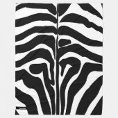 Monogram zwart-wit gestreept zebrapatroon fleece deken (Voorkant)