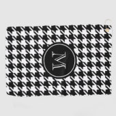 Monogram zwart-wit golfhanddoek (Horizontaal)