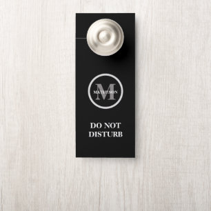 Monogram zwart wit Hotel Gast niet storen