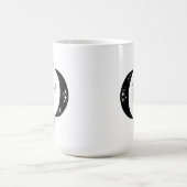 Monogram zwart-wit Moon Sun Stars Koffiemok (Center)