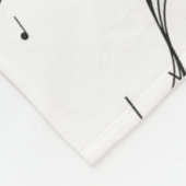 Monogram zwart-wit muzieknotitie fleece deken (Hoek)
