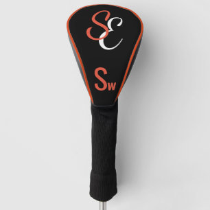 Monogram Zwart wit Oranje Sw Golfheadcover