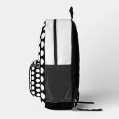 Monogram zwart wit polka stippen bedrukte rugzak (Rechts)