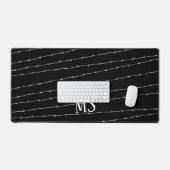Monogram zwart-wit-prikkeldraad bureaumat (Keyboard & Muis)
