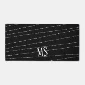 Monogram zwart-wit-prikkeldraad bureaumat (Voorkant)