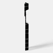 Monogram zwart-wit-prikkeldraad iPhone hoesje (Linkerkant)