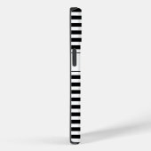 Monogram zwart/wit strepen Case-Mate iPhone case (Achterkant / Rechts)