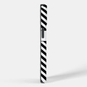 Monogram zwart/wit strepen Case-Mate iPhone case (Achterkant / Rechts)