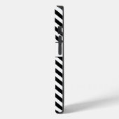 Monogram zwart/wit strepen Case-Mate iPhone case (Achterkant / Links)