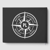 Monogram zwart-wit van het embleem van de ster van gastenboek (Achterkant)