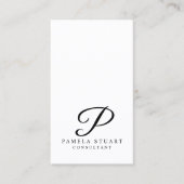 Monogram zwart-wit visitekaartje (Voorkant)