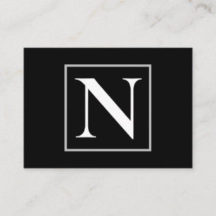 Monogram zwart-wit visitekaartje