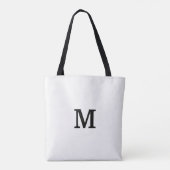 Monogram zwarte en witte Canvas tas voor Bridesmai (Achterkant)