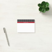 Monogram zwarte en witte poka Dots Carranberry Nam Post-it® Notes (Kantoor)