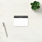 Monogram zwarte houtskool, zwarte groene zwarte na post-it® notes (Kantoor)