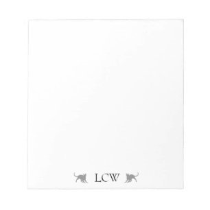 Monogram zwarte katten notitieblok