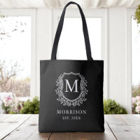 Monogram Zwarte Kreeft Moderne Botanische Huwelijk