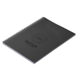 Monogram zwarte leder Kijk Notitieboek