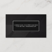 Monogram | Zwarte slanke dunne strepen Visitekaartje (Achterkant)