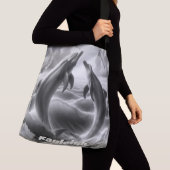 Monogram Zwarte & Witte Dolfijnen Oceaan | Crossbody Tas (Dichtbij)