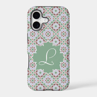 Monograma vert clairement avec mosaïque de carreau