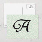 Monogrambrief A Briefkaart (Voorkant / Achterkant)