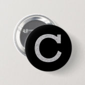 Monogrambrief C Ronde Button 5,7 Cm (Voorkant /achterkant)