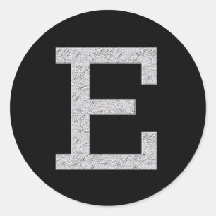 Monogrambrief E Ronde Sticker