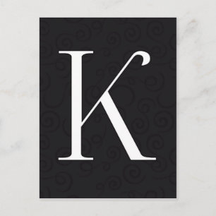 Monogrambrief K Briefkaart