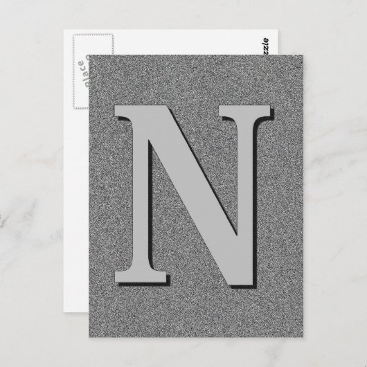 Monogrambrief N Briefkaart (Voorkant / Achterkant)