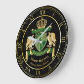 Monogramcoat van het groene goudblauw van het wape grote klok (Hoek)