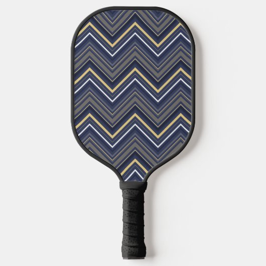 Monogramed Chevron Blue Pickleball Paddle (Voorkant)