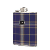 Monogramed Clan Baker Tartan Spelfles Heupfles (Links)