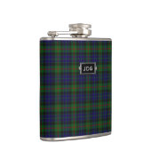 Monogramed Clan Gunn Tartan Pset Flask Heupfles (Rechts)