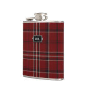 Monogramed Clan Lougheed Tartan Plaid Flask Heupfles (Links)