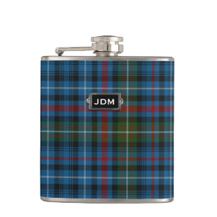 Monogramed Clan MacDonald Tartan Pset Flask Heupfles