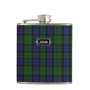 Monogramed Clan MacEwen Tartan Pset Flask Heupfles