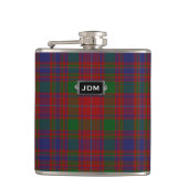 Monogramed Clan MacIntyre Tartan Spelfles Heupfles (Voorkant)