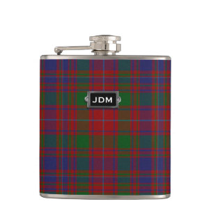 Monogramed Clan MacIntyre Tartan Spelfles Heupfles