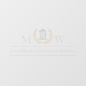 Monogramed Courthouse Raamsticker (Vel)