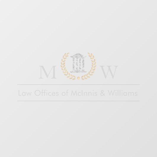 Monogramed Courthouse Raamsticker (Vel)