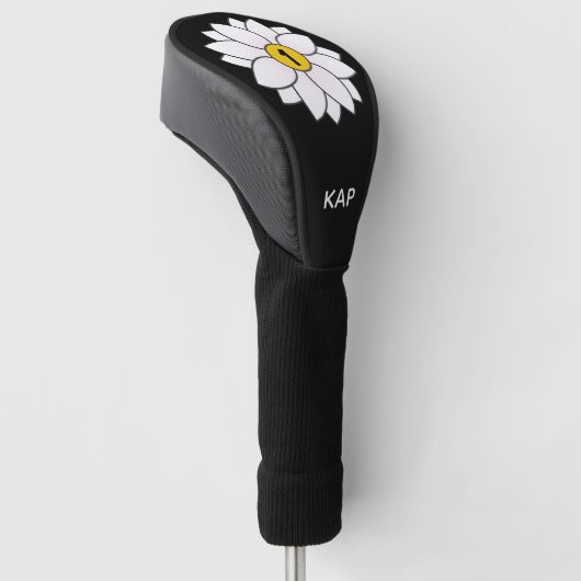 Monogramed Daisy Golf Club Head Hoesje Golfheadcover (Schuin)