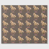 Monogramed gepersonaliseerd Pony Paardenmeisje Cadeaupapier (Vlak)