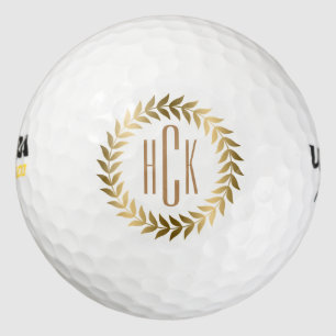 Monogramed Gold Tones met groot ontwerp Golfballen