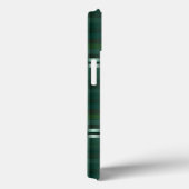 Monogramed Green Metallic Stripes Pattern iPhone C Case-Mate iPhone Case (Achterkant / Rechts)