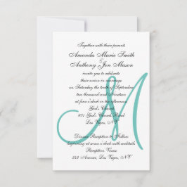 Monogramed Initiaal Upload je fotohuwelijk Kaart