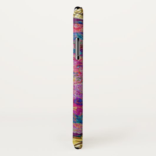 Monogramed Kleurrijke Bloemen Collage Case-Mate iPhone Case (Achterkant / rechts)