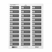 Monogramed Modern Medium Grijs en Wit Etiket (Full Sheet)